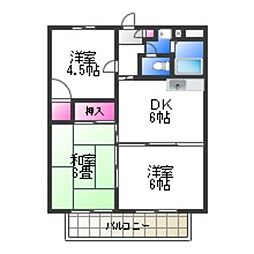 センチュリーハイツ 1階3DKの間取り