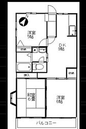 アルシュM 3DKの間取図画像