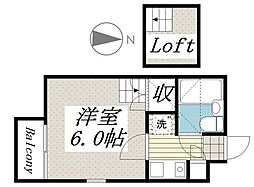 ジュネパレス柏第109 1Kの間取図画像