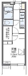 レオパレスカナ 1Kの間取図画像