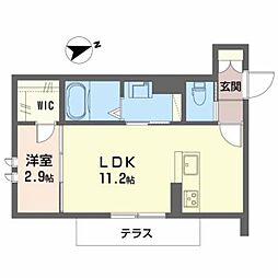 南海線 和歌山市駅 徒歩8分の賃貸マンション 3階1LDKの間取り
