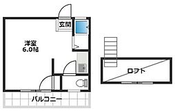 DAISHOTOWN下白水 ワンルームの間取図画像