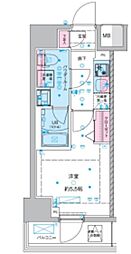 ジェノヴィア西川口III 7階1Kの間取り