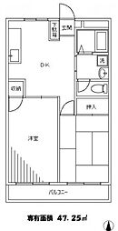 ToothVilla 2DKの間取図画像