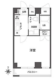 クローバーステイ秋葉原 1Kの間取図画像
