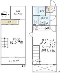 アレーロ新中野2 地下1階1SLDKの間取り