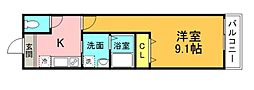 フジパレス阪急塚口駅東WEST 1Kの間取図画像