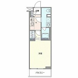 GENOVIA二子新地 1Kの間取図画像