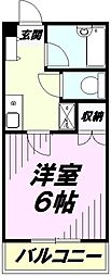 ガーデンシティ狭山ヶ丘 1Kの間取図画像