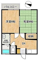 パレス・サカイ 2DKの間取図画像