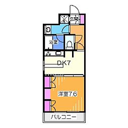 KAISEI堺 1DKの間取図画像