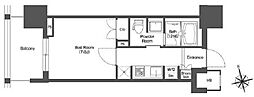 リーブルグラント西新宿イースト 7階1Kの間取り