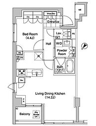 代官山BLESS 1LDKの間取図画像