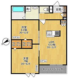 ゲートフロント 2LDKの間取図画像