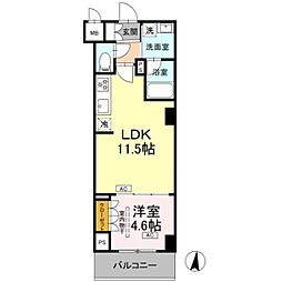 江東区枝川3丁目マンション 1LDKの間取図画像