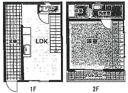 ステアーズII 1階1LDKの間取り
