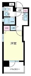 スカイコート門前仲町 1Kの間取図画像