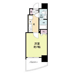 JR東海道・山陽本線 兵庫駅 徒歩7分の賃貸マンション 9階1Kの間取り
