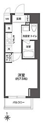ルクレ上野 1Kの間取図画像
