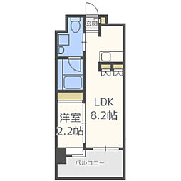 グランフォーレプライム平尾 1LDKの間取図画像