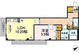 メゾン ド グランメール 3階1LDKの間取り