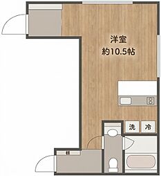 trias226 1LDKの間取図画像