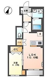 レオ グランツ 1 1LDKの間取図画像