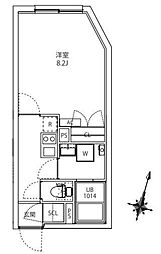 MAXIV CITY板橋区役所前 ワンルームの間取図画像