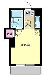 浜田山410 ワンルームの間取図画像