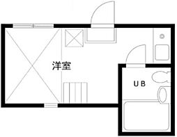パソム仲六郷 1階ワンルームの間取り