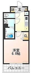 JR大阪環状線 西九条駅 徒歩7分の賃貸マンション 1階1Kの間取り