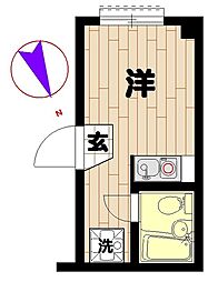 フォルム東池袋 ワンルームの間取図画像