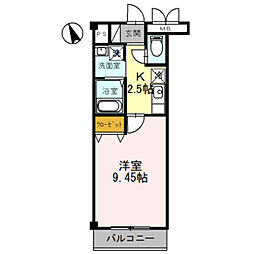 グランシャリオ 1Kの間取図画像