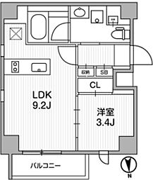 Ｌｉｇｈｔｈｏｕｓｅ中馬込 6階1LDKの間取り