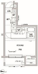 リルシア方南町2 ワンルームの間取図画像