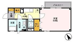 ジュネス西小山 1Kの間取図画像