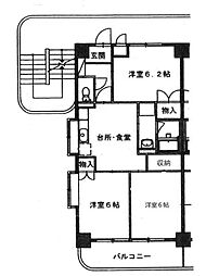 中原ビル 3DKの間取図画像