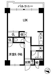 コスモ上池袋 10階1LDKの間取り