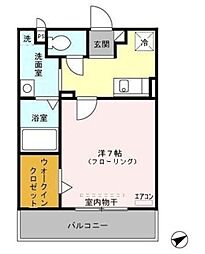 メゾンプレミール 1Kの間取図画像