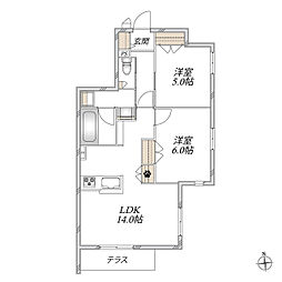 Maison de L'ecrin N 2LDKの間取図画像