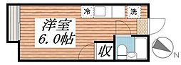 グリーンハイム ワンルームの間取図画像