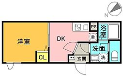 IMA東中野 1DKの間取図画像