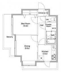 レジデンス三軒茶屋スクエア 1階2Kの間取り