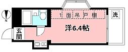 シティライフ北沢 4階ワンルームの間取り