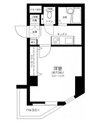 JR山手線 目白駅 徒歩11分の賃貸マンション 4階1Kの間取り
