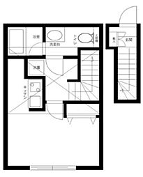 ROW HOUSE 江古田 2階ワンルームの間取り