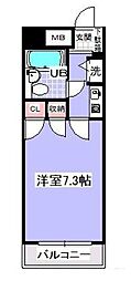 ダイニチ館F12 1Kの間取図画像