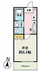 (仮称)キャメル南越谷6 1Kの間取図画像