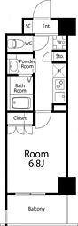 千葉ポートイースト 1Kの間取図画像