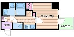 Osaka Metro御堂筋線 中津駅 徒歩7分の賃貸マンション 11階1Kの間取り